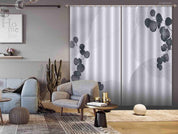 3D Watercolor Geometric Arc Circle Grey Curtains and Drapes LLL 392- Jess Art Decoration