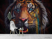 3D  Animal Tiger Wall Mural Wallpaper SWW1792- Jess Art Decoration