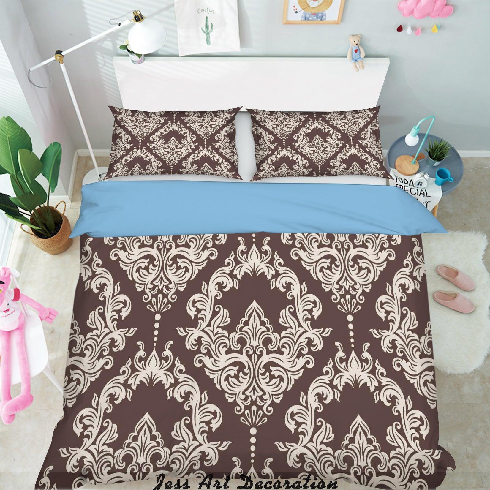 3D White Plaid Plates Pattern Quilt Cover Set Bedding Set Pillowcases 184- Jess Art Decoration