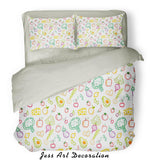 3D Color Cartoon Food Pattern Quilt Cover Set Bedding Set Pillowcases  80- Jess Art Decoration
