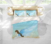3D Blue Girl Angel Wings Quilt Cover Set Bedding Set Pillowcases 111- Jess Art Decoration