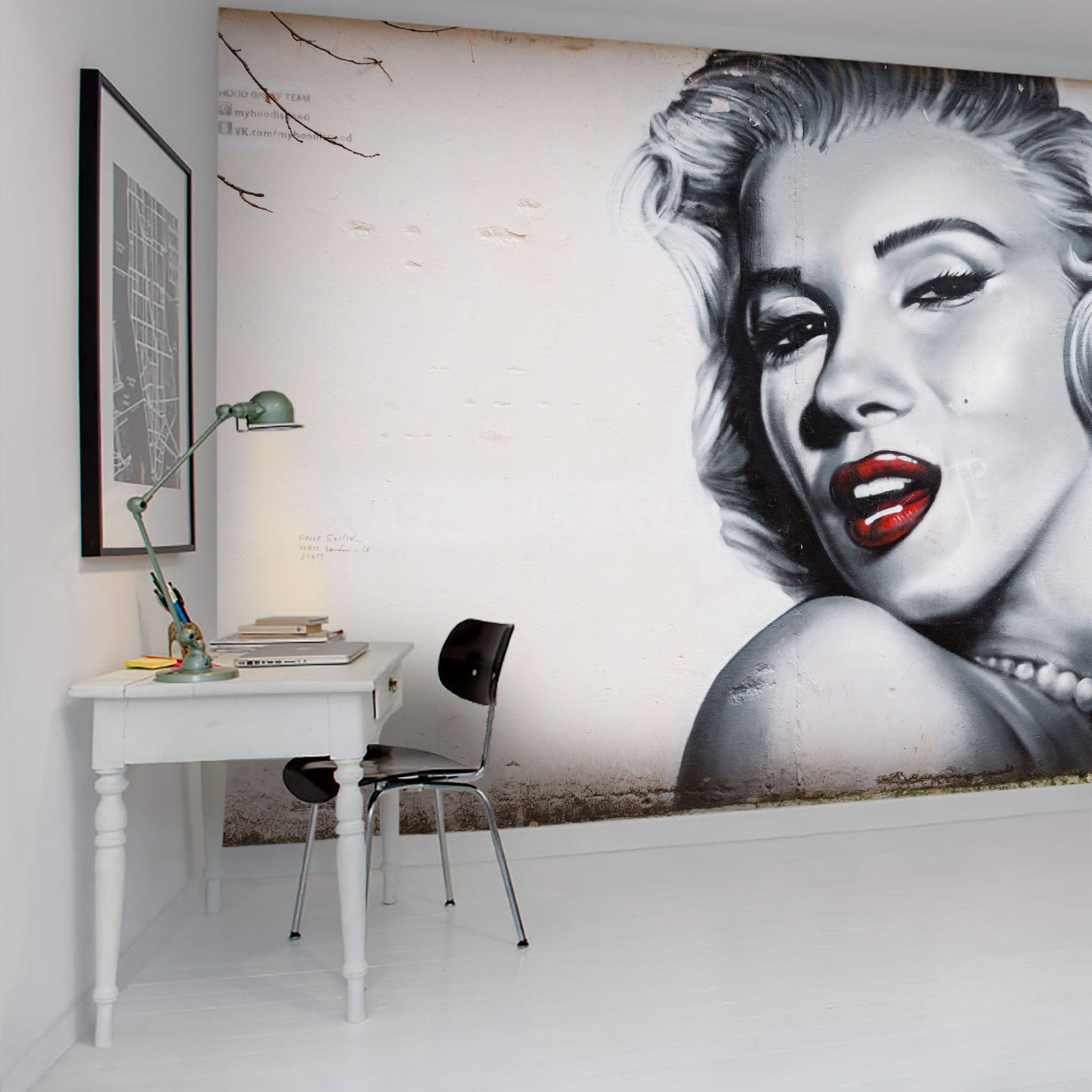 3D Black White Portrait Wall Mural Wallpaper 15- Jess Art Decoration
