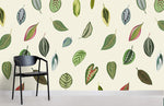 3D Cartoon Leaves Pattern Wall Mural Wallpaper 69- Jess Art Decoration