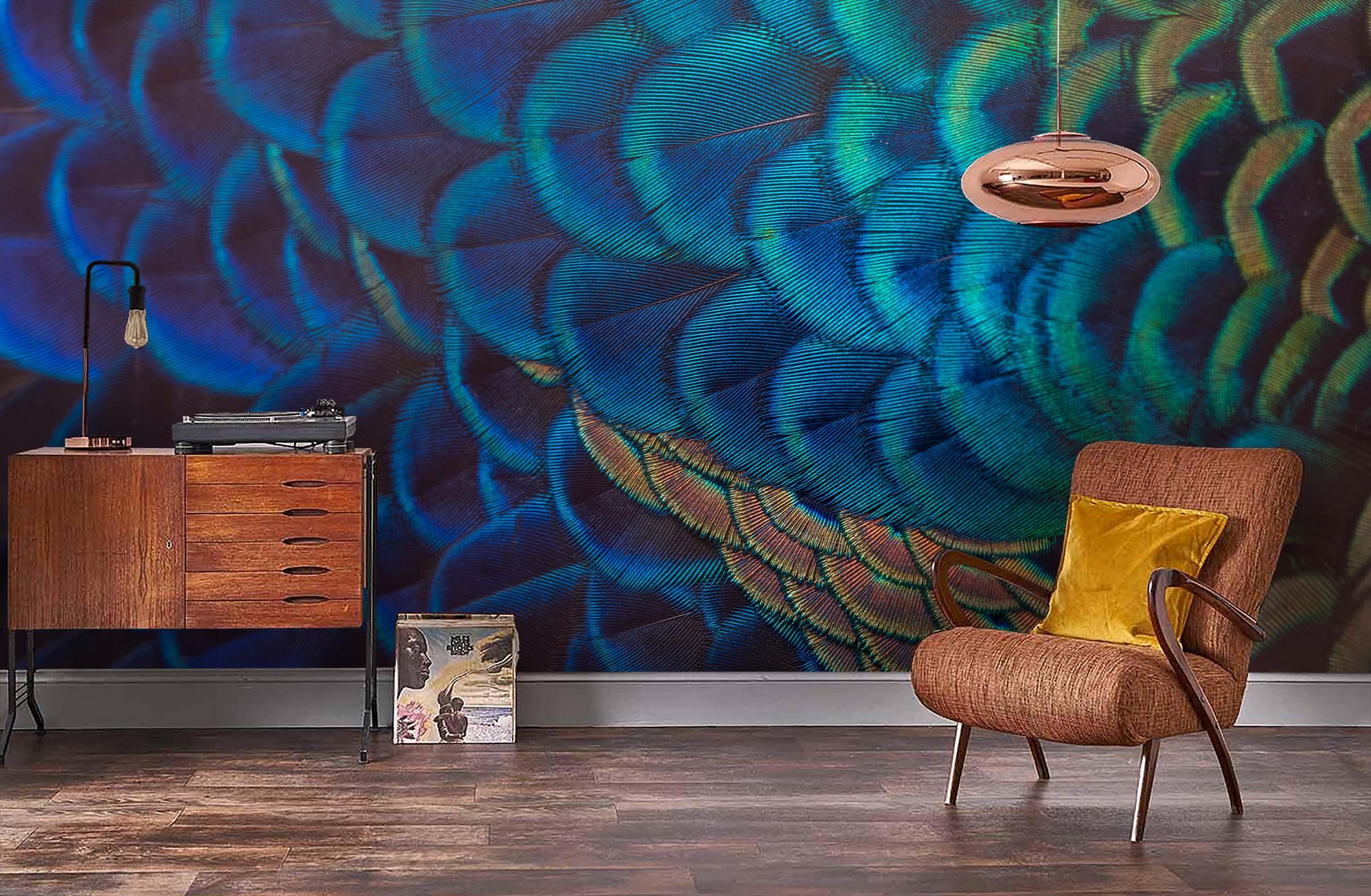 3D Color Feather Art  Wall Mural Wallpaper 151- Jess Art Decoration