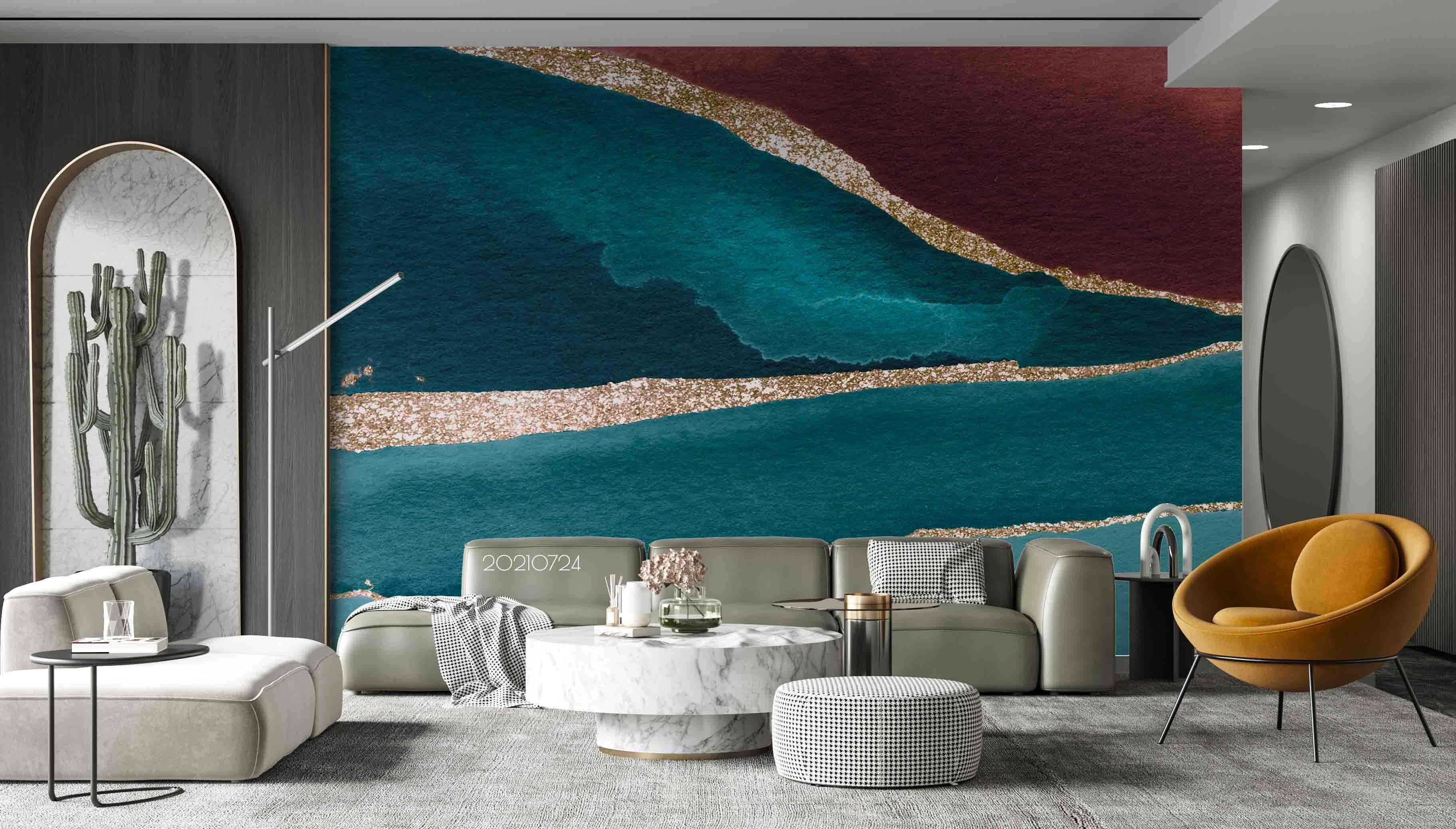 3D Watercolor Oceans Beach Wall Mural Wallpaper SWW3666- Jess Art Decoration