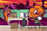 3D Abstract Cartoon Graffiti Wall Mural Wallpaper 297- Jess Art Decoration