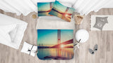 3D Cross Sea Bridge Scenery Quilt Cover Set Bedding Set Pillowcases 117- Jess Art Decoration