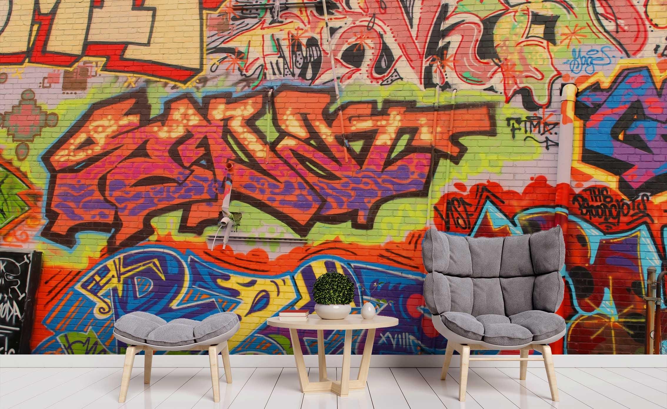 3D Street Graffiti Wall Mural Wallpaper sww 238- Jess Art Decoration