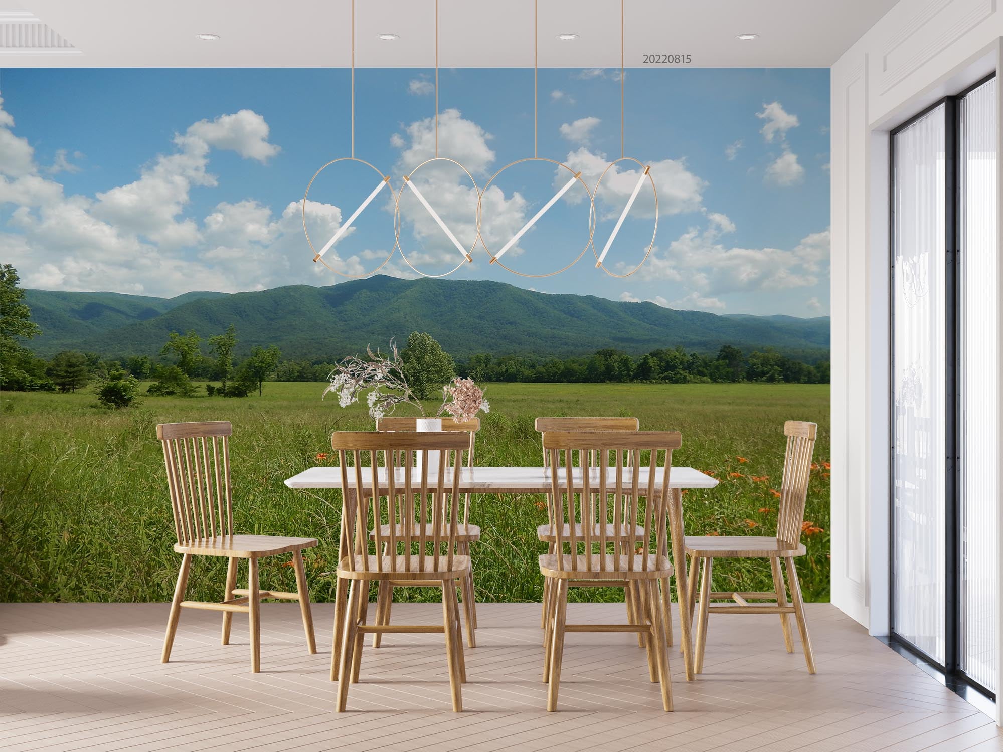 3D Summer Mountain Green Grass Trees Landscape Wall Mural Wallpaper GD 2925- Jess Art Decoration
