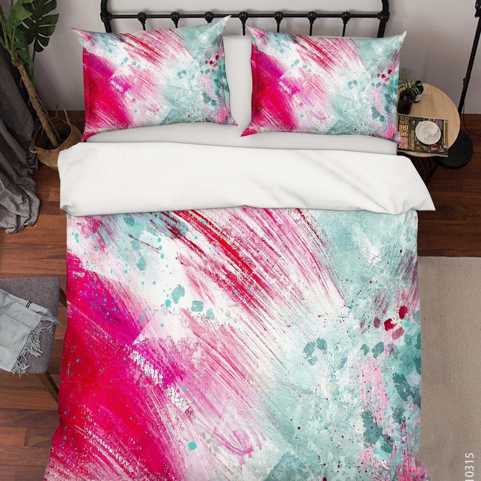 3D Abstract Color Graffiti Quilt Cover Set Bedding Set Duvet Cover Pillowcases 94- Jess Art Decoration