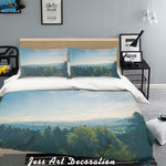 3D Blue Sky Green Forest Scenery Quilt Cover Set Bedding Set Pillowcases  89- Jess Art Decoration