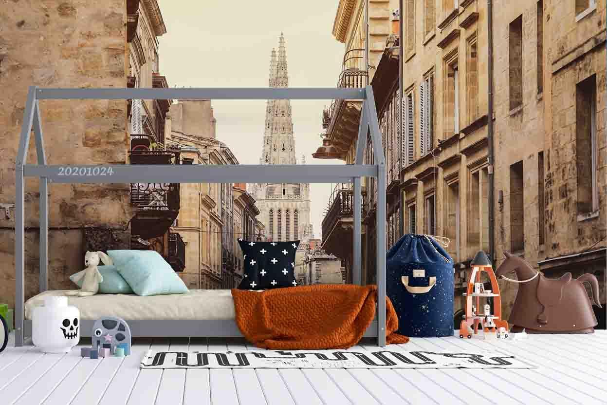 3D Street View Old Town Bordeaux City France Europe Wall Mural Wallpaper WJ 6820- Jess Art Decoration