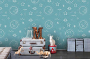 3D Hand Drawn Space Planet Stars Wall Mural Wallpaper LQH 416- Jess Art Decoration