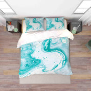 3D Abstract Green Marble Texture Quilt Cover Set Bedding Set Duvet Cover Pillowcases 48- Jess Art Decoration