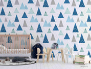 3D Hand Drawn Triangle Forest Tree Wall Mural Wallpaper LQH 177- Jess Art Decoration