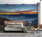 3D Mountain Golden Horizon Misty Wall Mural Wallpaper GD 3373- Jess Art Decoration