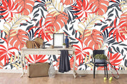 3D colorful tropical leaves wall mural wallpaper 30- Jess Art Decoration