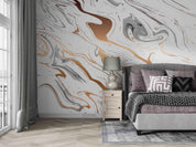 3D Neutral Abstract Marble soft neutral abstract marble wall mural wallpaper for bedroom