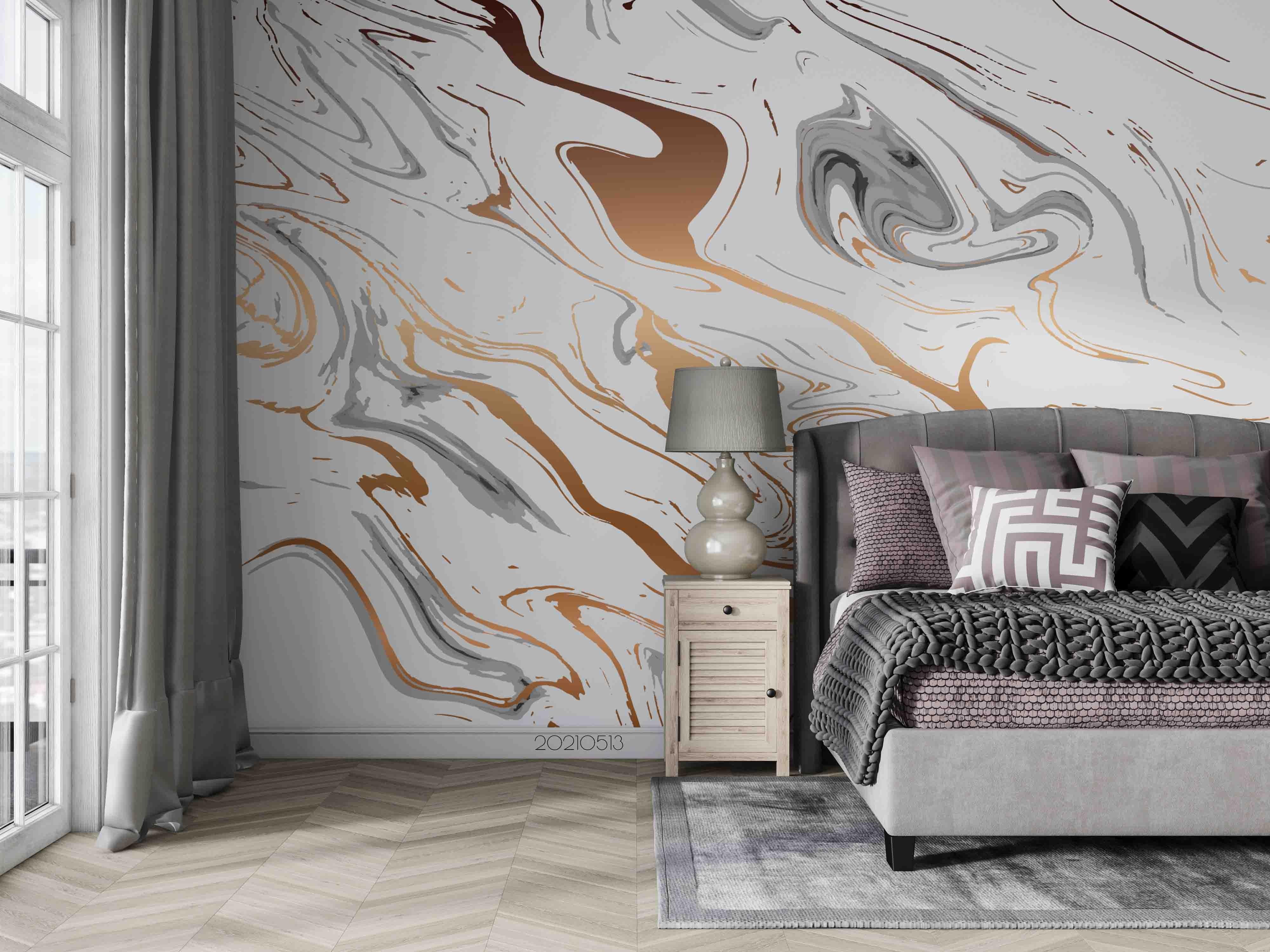 3D Neutral Abstract Marble soft neutral abstract marble wall mural wallpaper for bedroom
