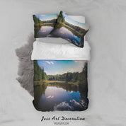 3D Sky Forest Lake Landscape Quilt Cover Set Bedding Set Duvet Cover Pillowcases 126 LQH- Jess Art Decoration
