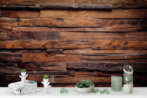 3D Brown Wood Board Texture Wall Mural Wallpaper LQH 49- Jess Art Decoration