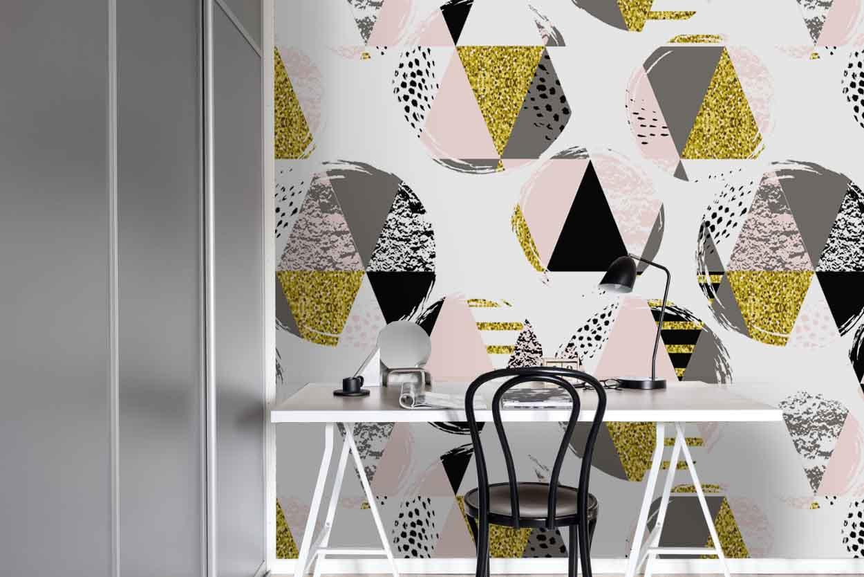 3D Triangle Circle Texture Wall Mural Wallpaper 27- Jess Art Decoration