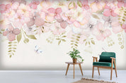 3D Pink Floral Wall Mural Wallpaper SF55- Jess Art Decoration