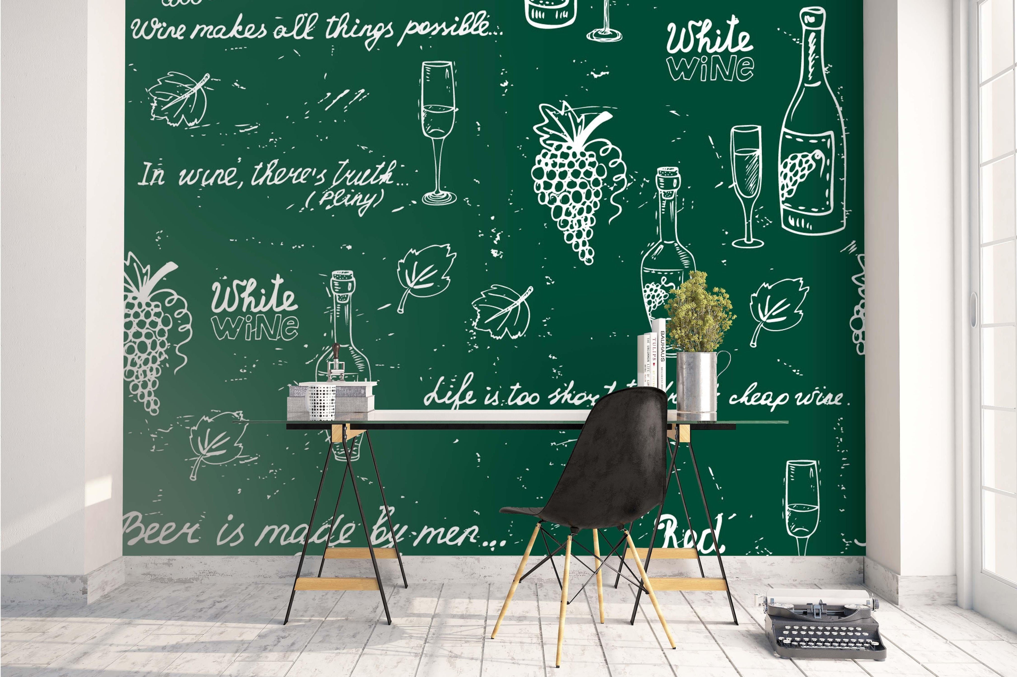 3D Wine Glass Wall Mural Wallpaper 1- Jess Art Decoration