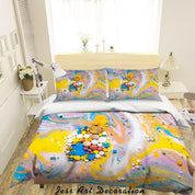 3D Abstract Color Marble Pebbles Quilt Cover Set Bedding Set Duvet Cover Pillowcases 6- Jess Art Decoration