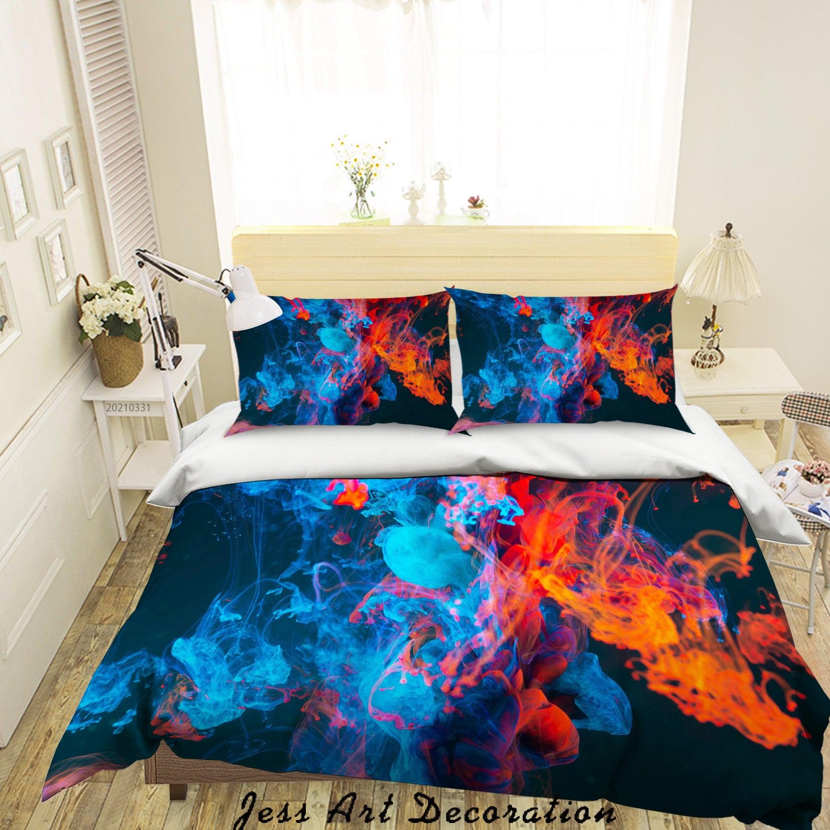 3D Abstract Colorful Smoke Texture Quilt Cover Set Bedding Set Duvet Cover Pillowcases 241- Jess Art Decoration