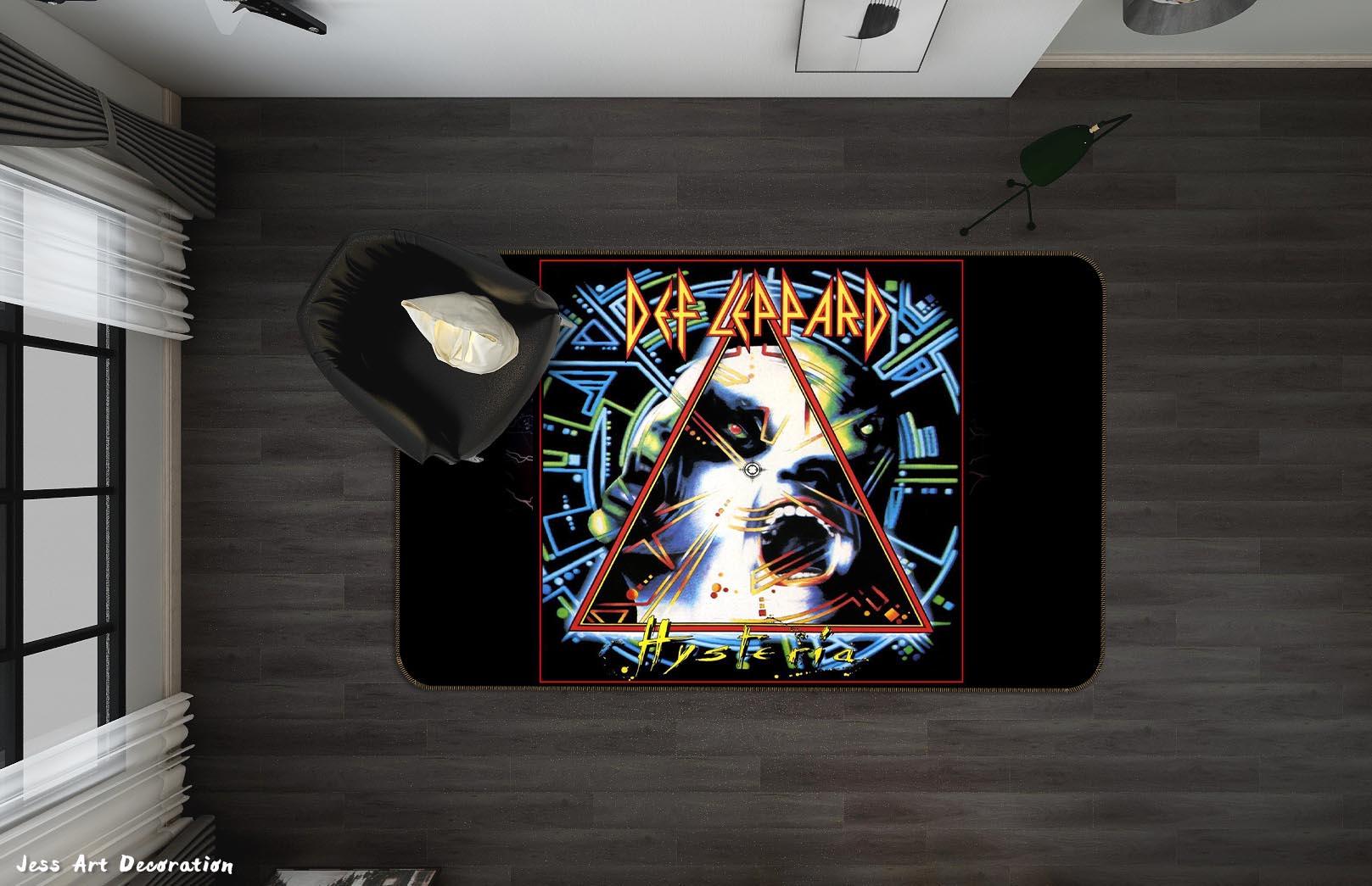 3D Def Leppard Rock Band Non-Slip Rug Mat 5- Jess Art Decoration