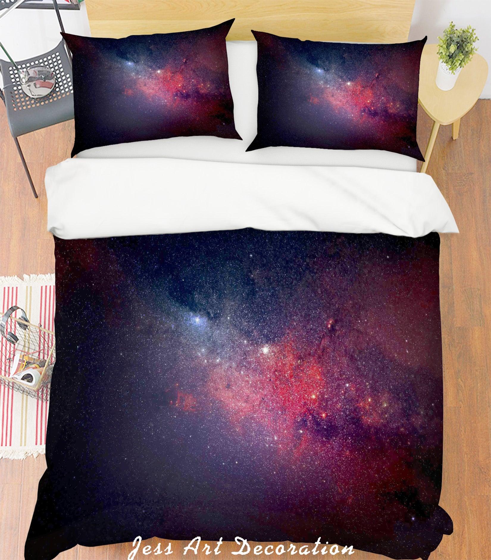 3D Dream Purple Starry Sky Quilt Cover Set Bedding Set Pillowcases 196- Jess Art Decoration