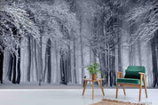 3D Winter Snow Tree Forest Wall Mural Wallpaper SWW392- Jess Art Decoration