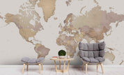 3D Retro World Map Wall Mural Wallpaper 233- Jess Art Decoration