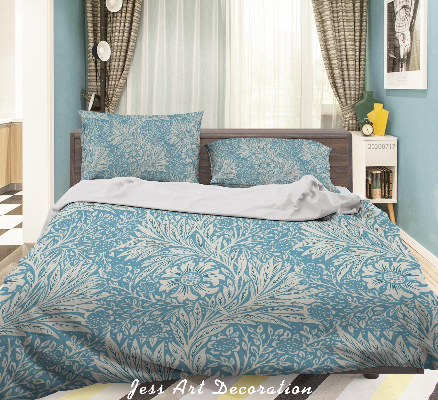 3D Vintage Floral Quilt Cover Set Bedding Set Duvet Cover Pillowcases WJ 1609- Jess Art Decoration