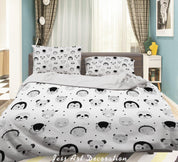 3D White Animal Quilt Cover Set Bedding Set Duvet Cover Pillowcases SF70- Jess Art Decoration