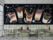 3D Graffiti Bubble Milk Tea Wall Mural Wallpaper GD 1609- Jess Art Decoration