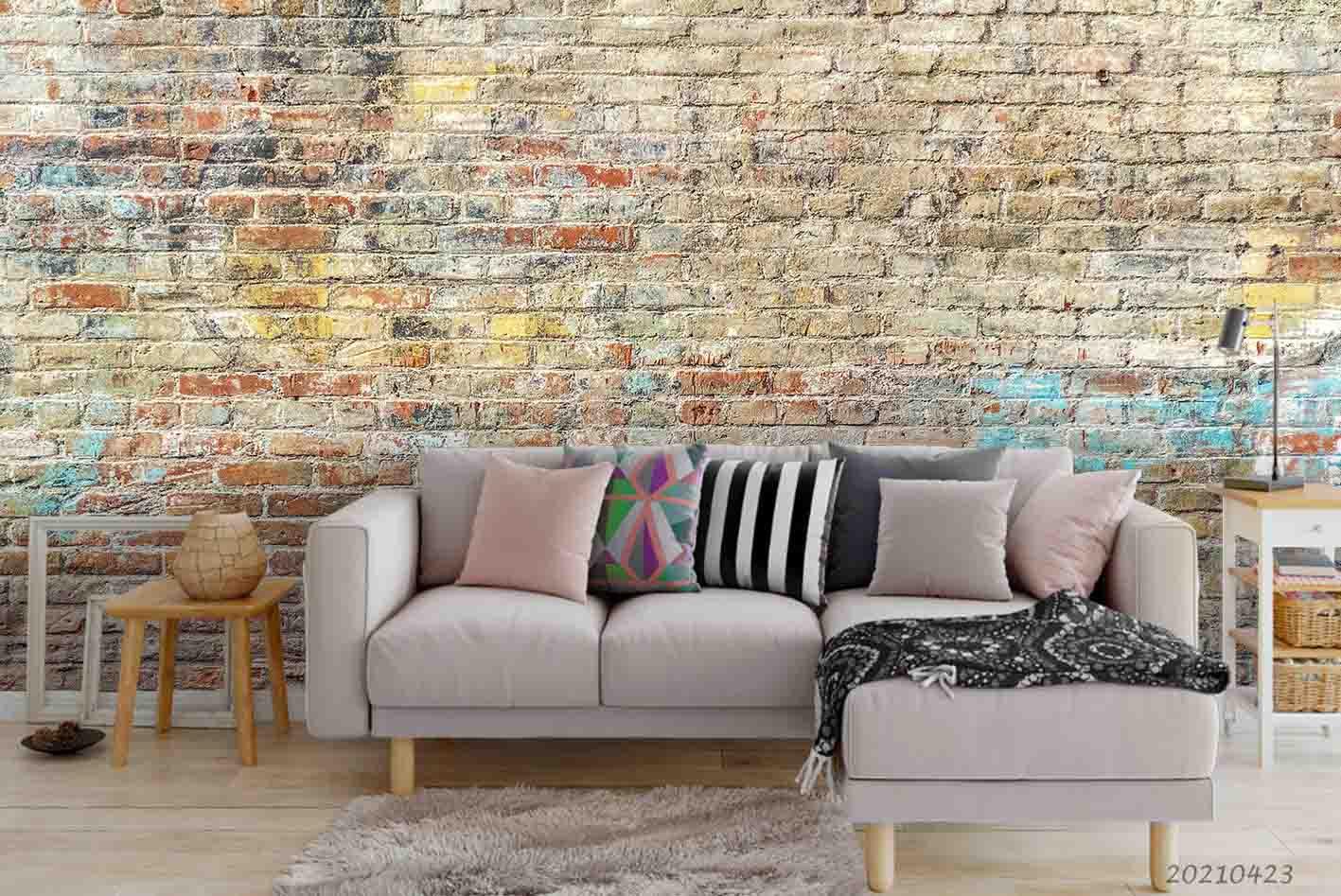 3D Brick Wall Texture Wall Mural Wallpaper LQH 297- Jess Art Decoration
