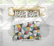 3D Abstract Geometric Pattern Quilt Cover Set Bedding Set Duvet Cover Pillowcases 16- Jess Art Decoration