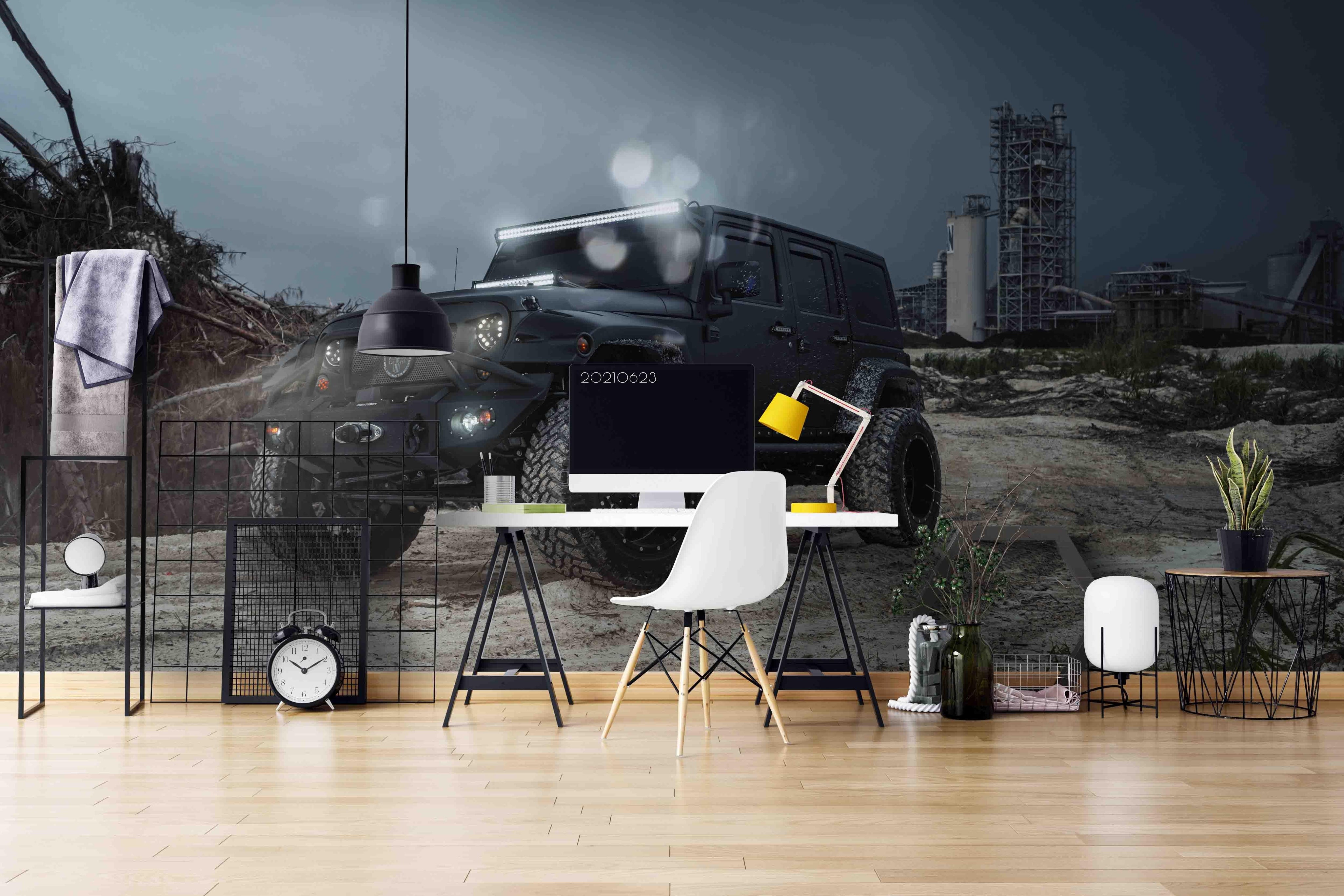 3D Off-Road Vehicle Wall Mural Wallpaper LQH 7- Jess Art Decoration