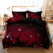 3D Abstract Red Marble Texture Quilt Cover Set Bedding Set Duvet Cover Pillowcases 59- Jess Art Decoration