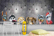 3D Puppy Pattern Wall Mural Wallpaper GD 2720- Jess Art Decoration