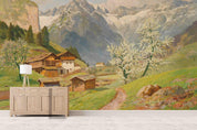 3D Spring Mountains Countryside Oil Painting Wall Mural Wallpaper 59- Jess Art Decoration