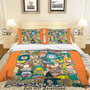 3D Graffiti Colorful Figure Quilt Cover Set Bedding Set Duvet Cover Pillowcases LXL- Jess Art Decoration