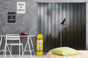 3D Woods Eagle Misty Cloudy Scenery Curtains and Drapes GD 2587- Jess Art Decoration