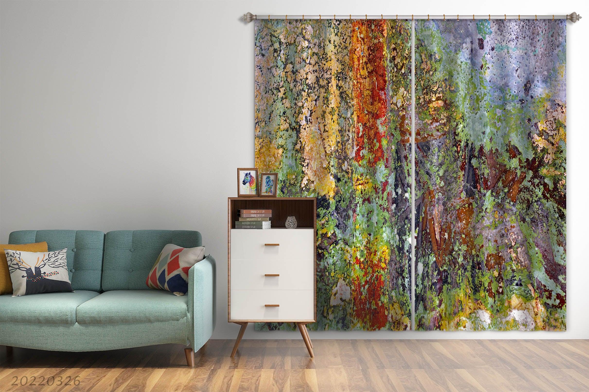 3D Abstract Architecture Structure Texture Curtains and Drapes GD 2915- Jess Art Decoration