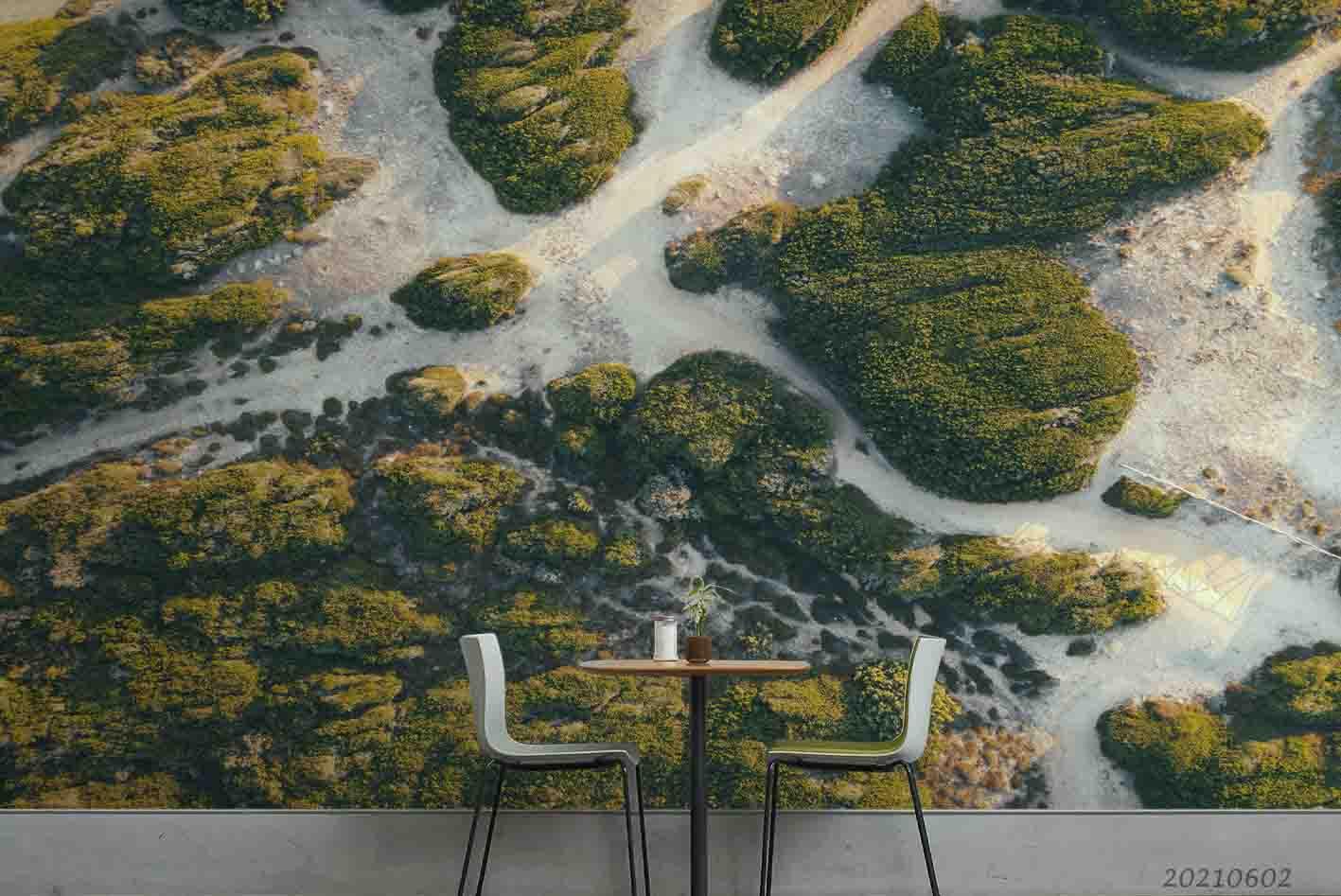 3D Overlooking Nature Landform Mountain Wall Mural Wallpaper SWW867- Jess Art Decoration