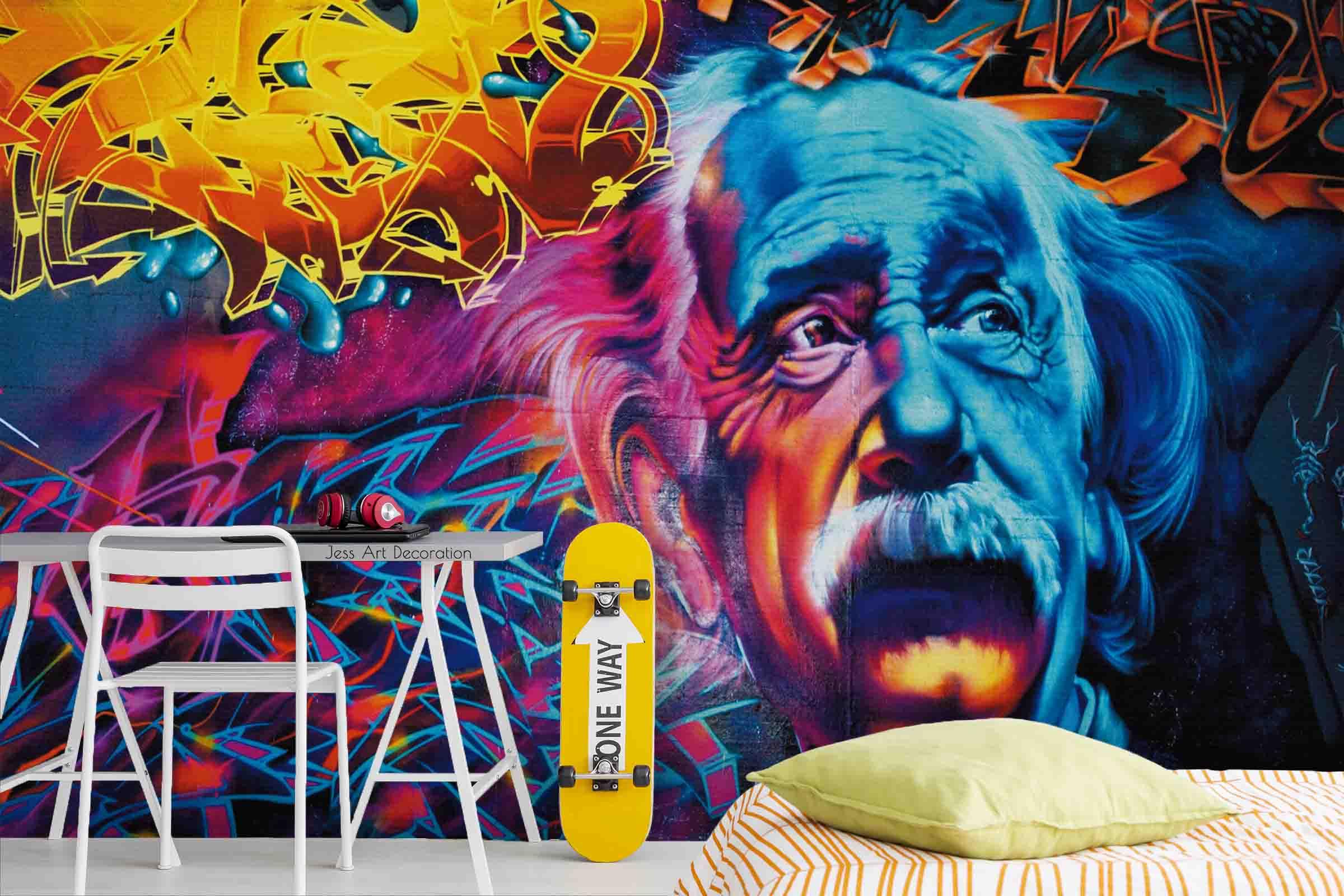 3D Graffiti Alphabet Character Avatar Wall Mural Wallpaper GD 2685- Jess Art Decoration