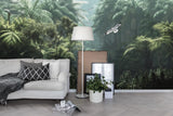 3D Tropical Plants Jungle Deer Bird Wall Mural Wallpaper 44- Jess Art Decoration