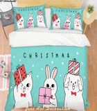 3D Color Cartoon Cat Dog Rabbit Quilt Cover Set Bedding Set Pillowcases  39- Jess Art Decoration